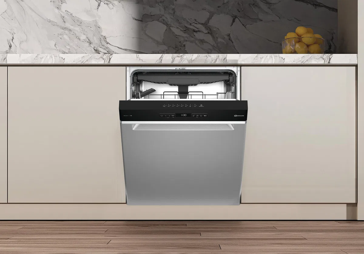 Bauknecht BKSV2UBN3CX Spülmaschine Unterbau 60 cm, 14 Maßgedecke, ActiveDry automatische Türöffnung, MultiZone, Sensorprogramm, leise 41 dB, Edelstahl