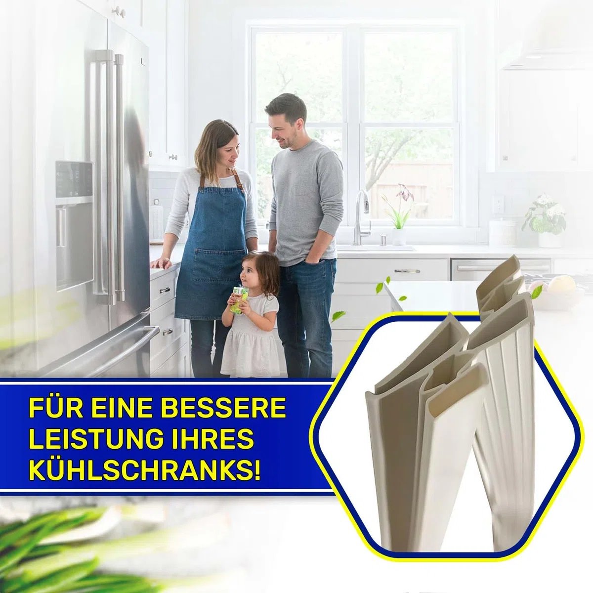 Lineare Universaldichtung für Kühlschrank Typ 101B, Länge 2000 mm, MONTERAL