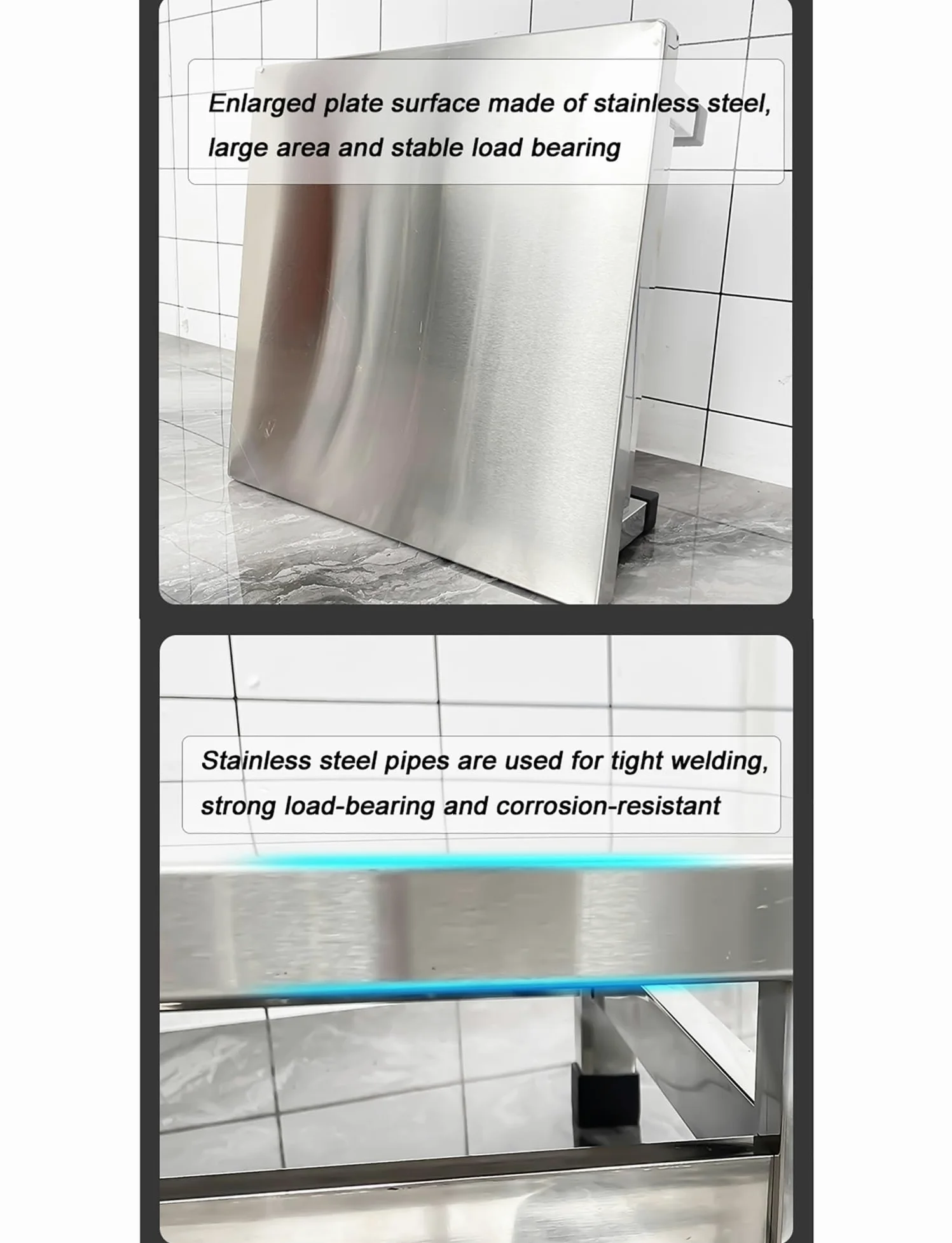 Untergestell for Möbelgeräte, erhöhtes Untergestell for Klimaanlagen, robuster Suppenkesselständer aus Edelstahl, Lagerregal aus Palettenunterlage for Waschmaschine/Kühlschrank/Trockner(60x30x20cm)