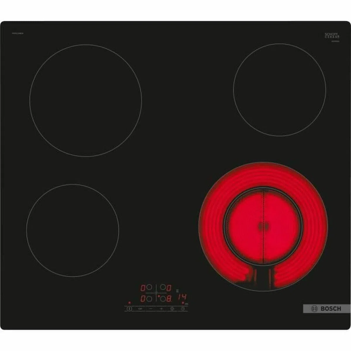 Vitro Tabella 60 Cm Bosch - Pkf611bb8e - Tipo Di Comando: Nella Parte Anteriore - Design: Senza Fotogramma - Doppia Zona - Nero
