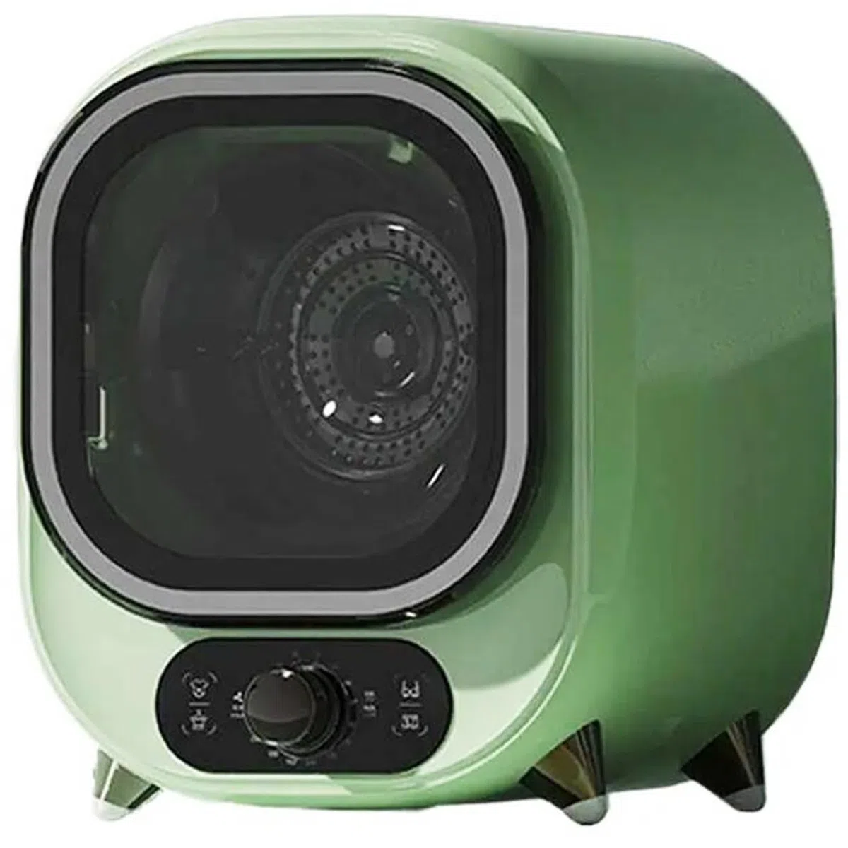 Qiang 450W Edelstahl Trockner Tragbarer Wäschetrockner Dryer Machine Auto Dry,Comfort Control,Sensitive Drying-System,2 Trocknungsmodi, Freistehend/Unterbau,Green