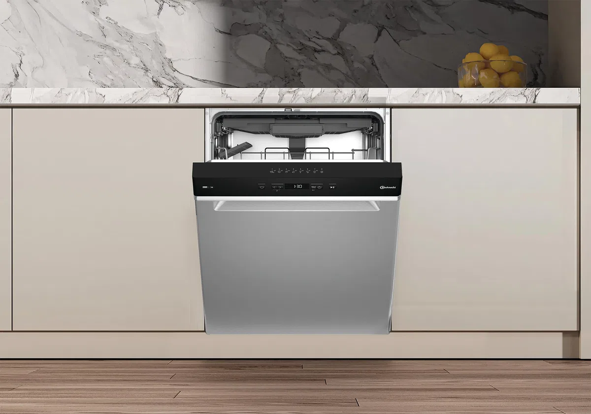 Bauknecht BKSV2UCN3X Spülmaschine Unterbau 60 cm, 14 Maßgedecke, ActiveDry automatische Türöffnung, MultiZone, Sensorprogramm, leise 41 dB, Edelstahl
