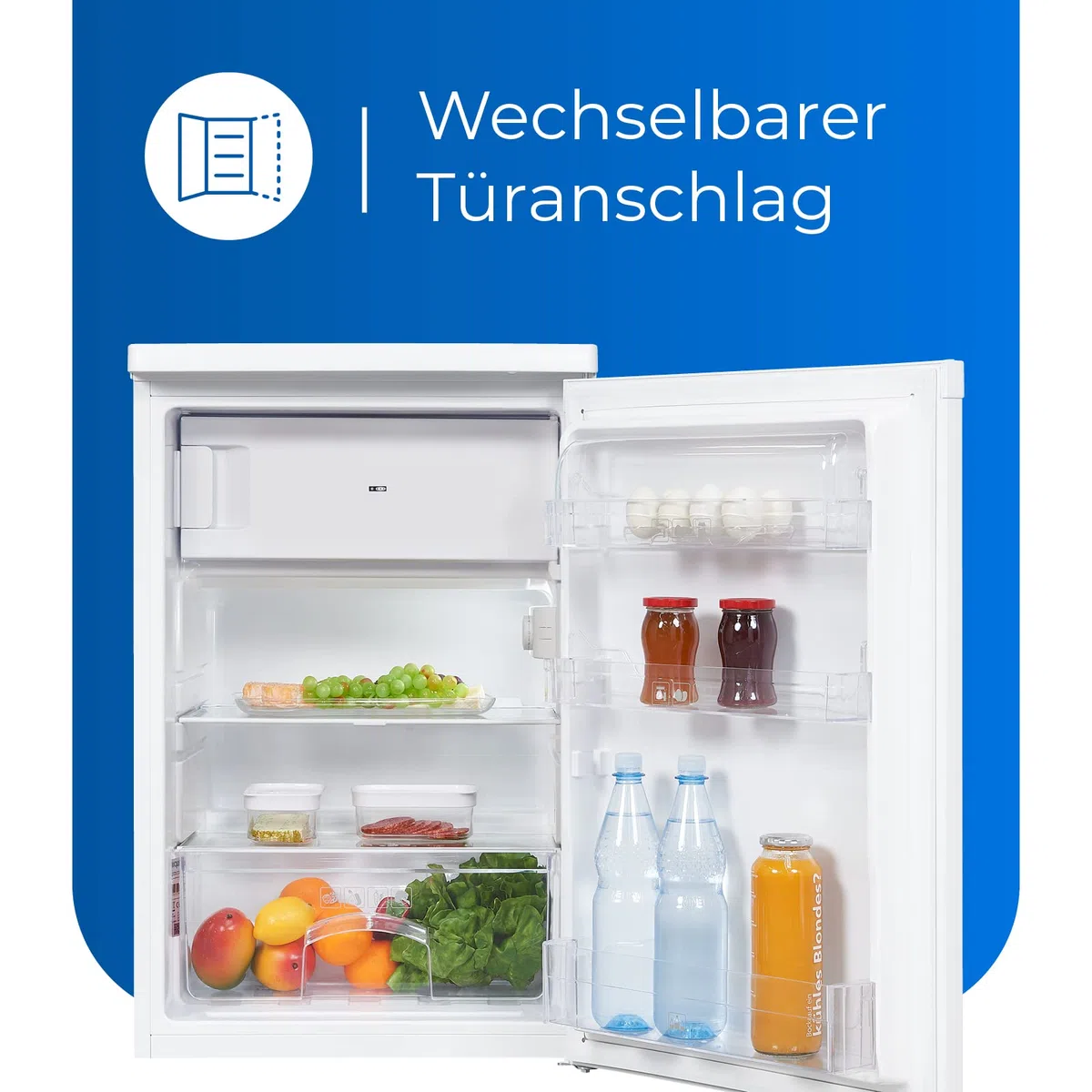 Exquisit Kühlschrank KS16-4-E-040E Weiß - 109 L mit 4-Sterne Gefrierfach