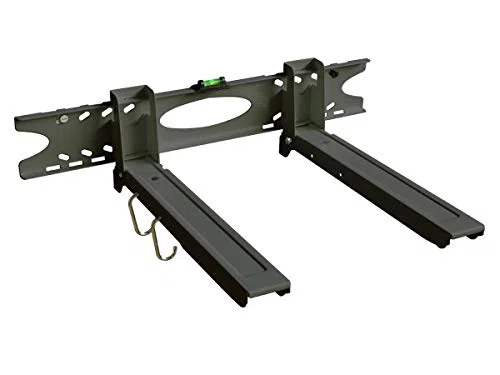 Mikrowellenhalterung Ausziehbar 32-52 cm für Küchengeräte Grill Mini Backofen inkl. Montagematerial - schwarz Modell: H75B