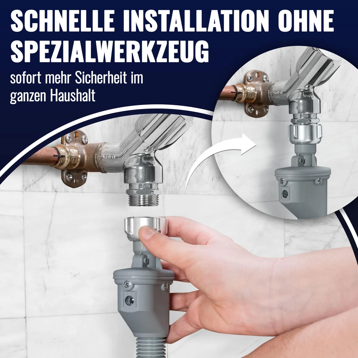 Poppstar 1,5m Waschmaschinenschlauch (Aquastop Schlauch für Waschmaschine, Spülmaschine), 3/4 Zoll Anschluss