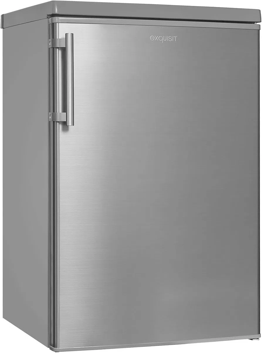 Exquisit KS16-4-HE-040E Kühlschrank Inoxlook mit 109 l & Gefrierfach
