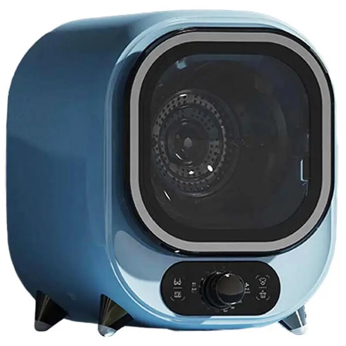 Qiang Mini Trockner Wäschetrockner Klein Dryer Machine 0.8kg/450W 2 Programme,Überhitzungsschutz Schonendes,Präzises Trocknen,Freistehend/Unterbau,Blue