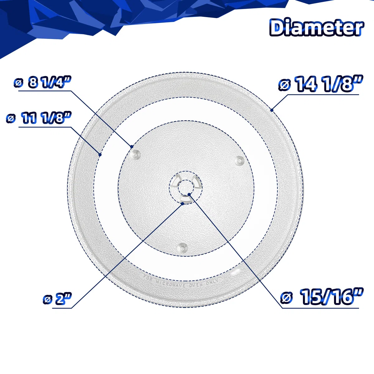 Mikrowellen-Glasplatte, 36,1 cm, kompatibel mit Samsung DE74-00023A DE74-20002A DE74-20002A DE74-20002B DE74-20002B DE74-20002C DE74-20002D Mikrowellen-Drehteller aus Glas