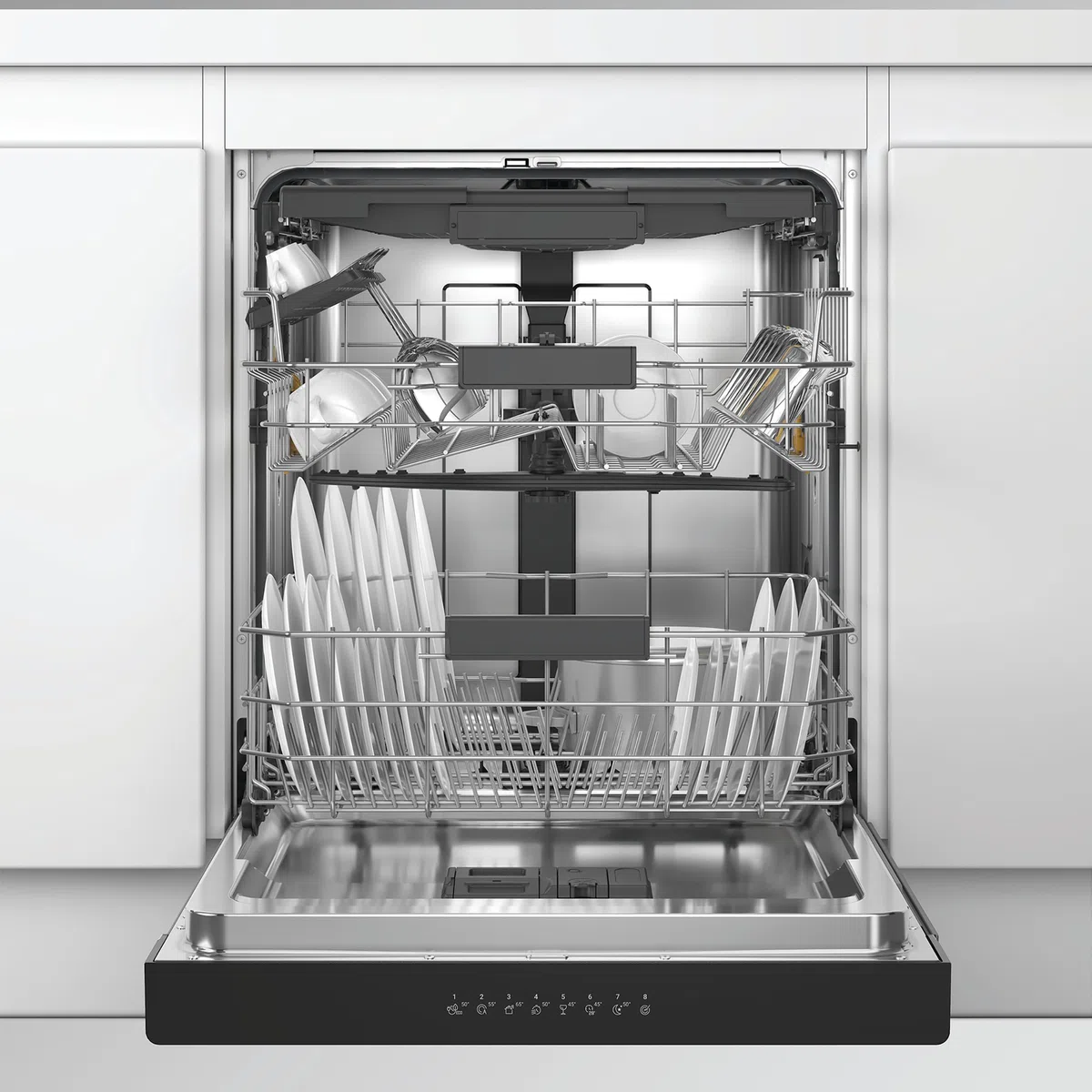 Bauknecht BKSV2UCN3X Spülmaschine Unterbau 60 cm, 14 Maßgedecke, ActiveDry automatische Türöffnung, MultiZone, Sensorprogramm, leise 41 dB, Edelstahl