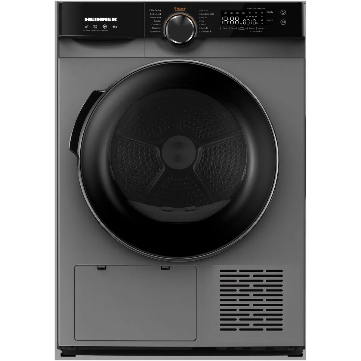 HHPD-M8K3SA++ – Wärmepumpentrockner 8 kg, Energieeffizienzklasse D, LED-Display, Sensor-Trocknung, 15 Programme, 5 Jahre Garantie
