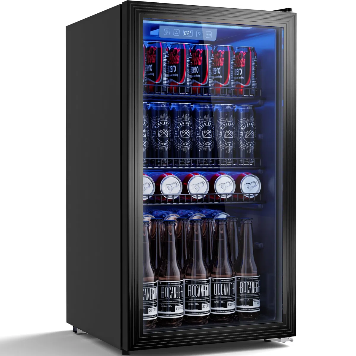 Airfish Getränkekühlschrank 90 l, frostfrei, 125 Dosen, 3 Ablagen