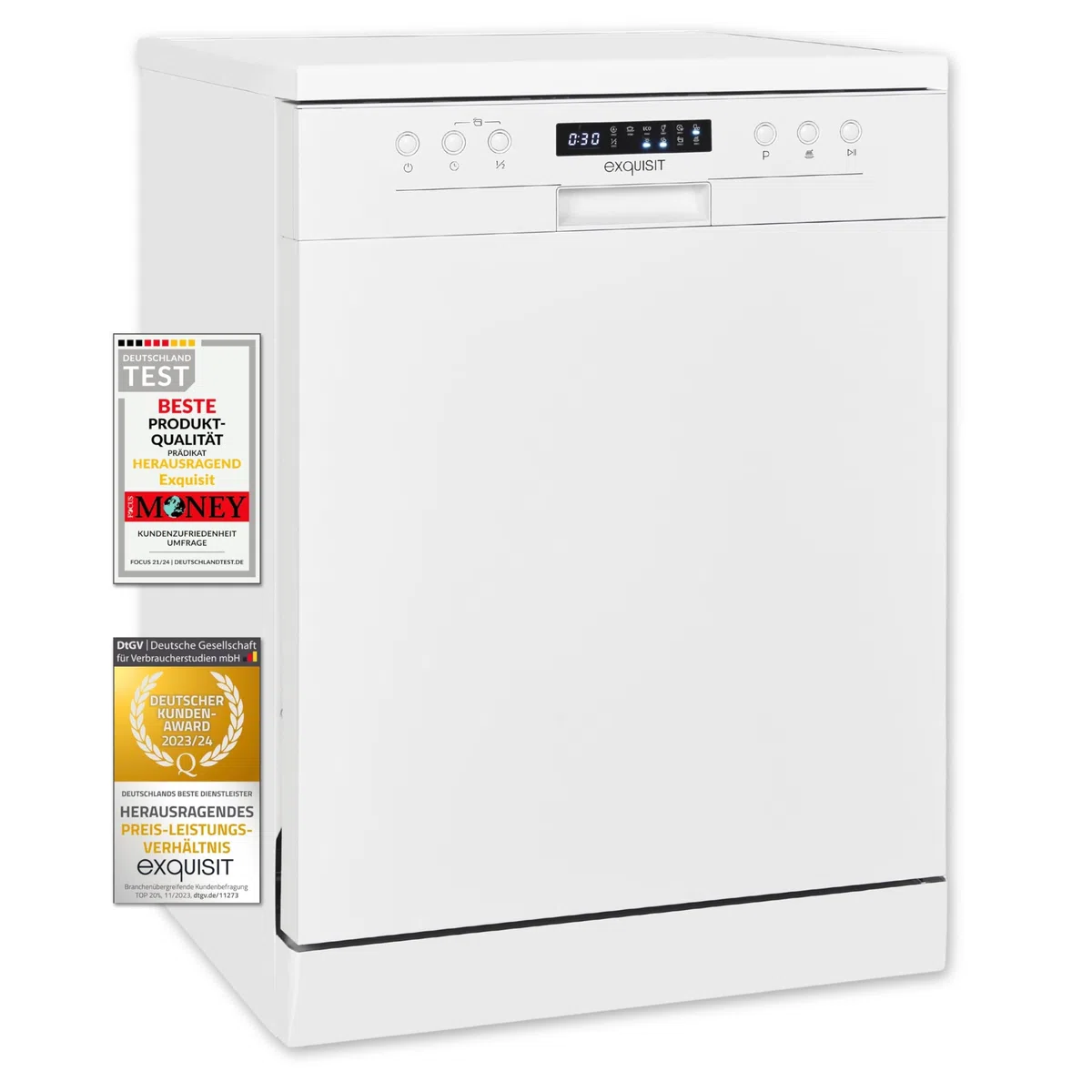 Exquisit GSP9414-030D Geschirrspüler Freistehend - Spülmaschine 60 cm