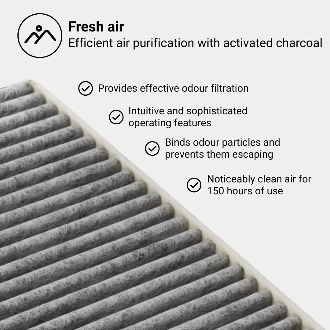 BORA PUAKF Aktivkohlefilter inkl. Reinigungsschwamm, Set aus Filter für PURE Dunstabzugshaube und 2er-Pack Spülschwämme, Ersatzfilter, Schonende Reinigung für Kochfelder, Töpfe und Pfannen