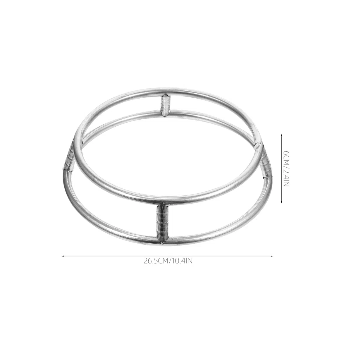 IMIKEYA Edelstahl Topfständer Doppelschicht Wok Ring Halter Runder Wok Ständer Anti-Rutsch Kochtopfhalter Für Küche Gasherd Elektroherd