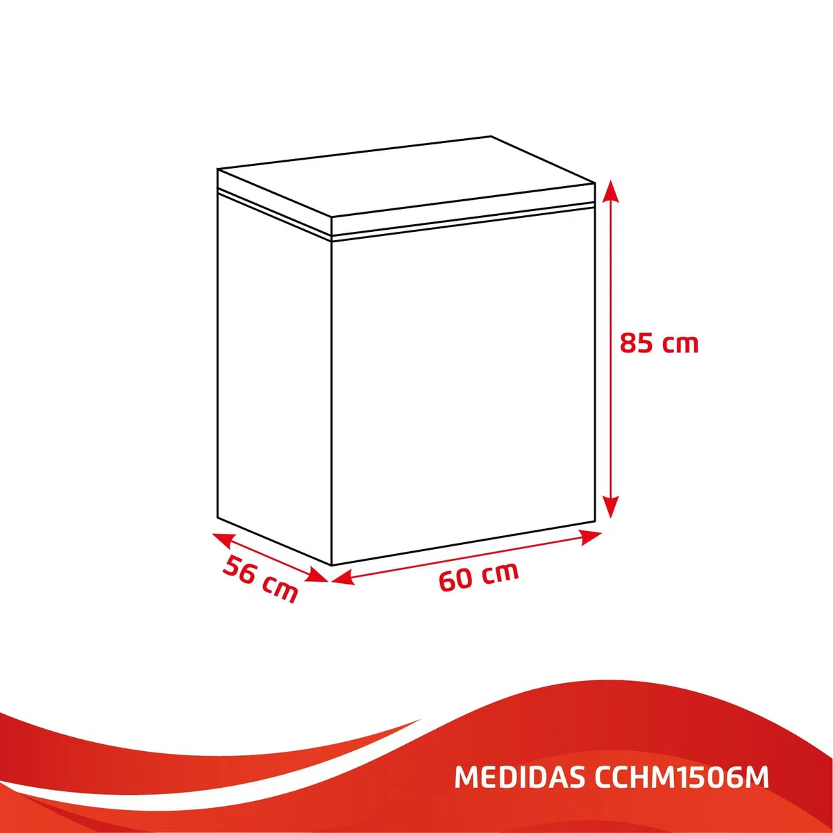 Corberó CCHM1506M Gefriertruhe, statisch, 143 l, 85 cm, 37 dB, 1 flexibler Korb, Dual- und Super-Gefriersystem, Weiß