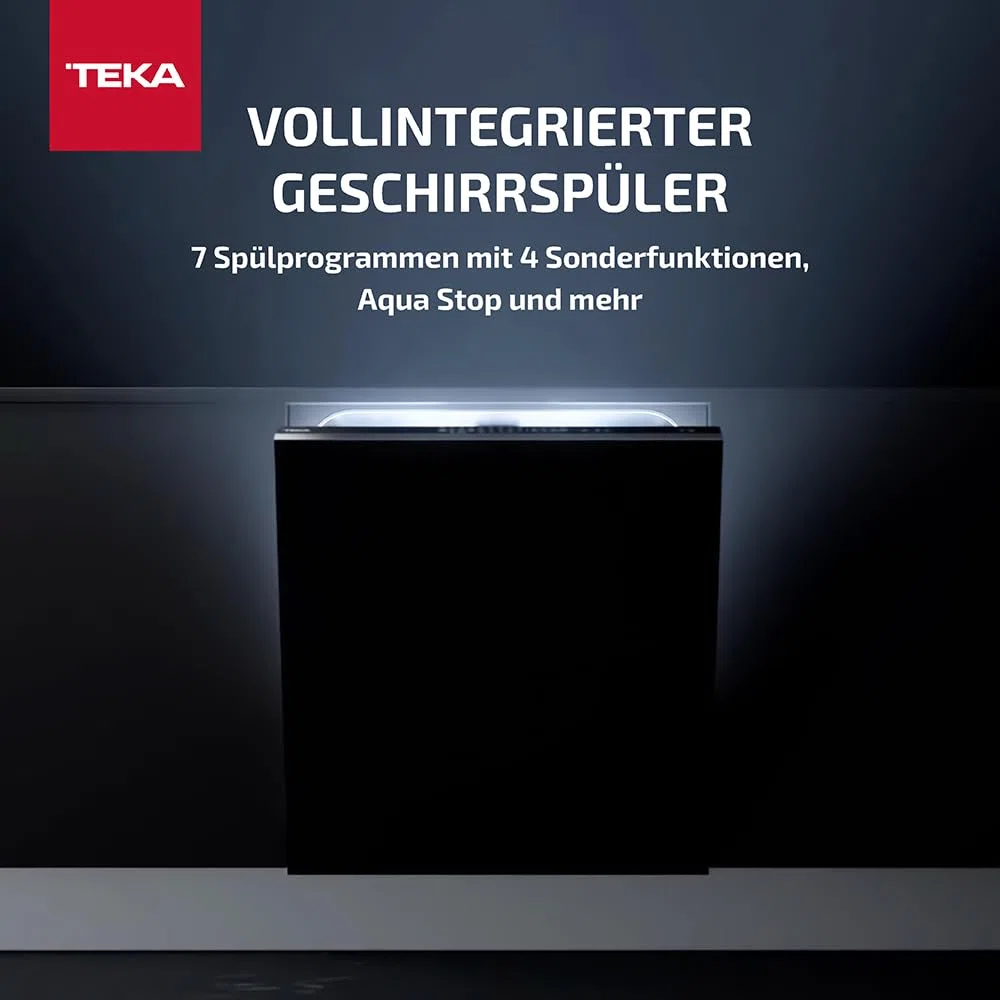 TEKA Einbau-Geschirrspüler, vollintegrierte Spülmaschine, 7 Spülprogramme, LED-Anzeige, Besteckkorb, 14 Maßgedecke – 60 cm