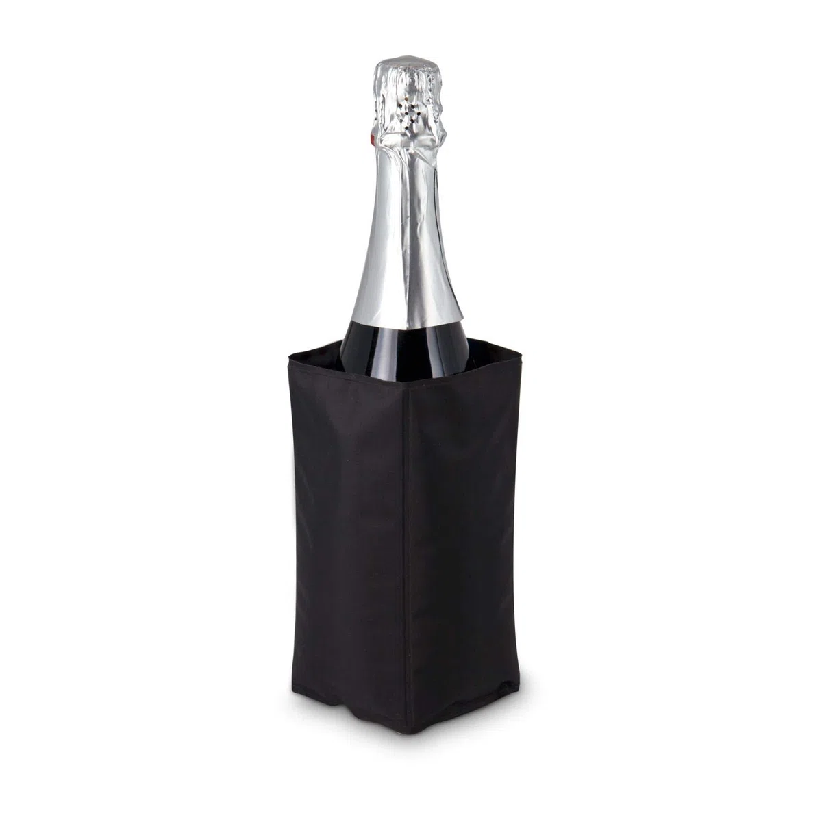ROMINOX Geschenkartikel Kühlmanschette // Cool Black – Weinzubehör, Weinliebhaber, Praktische Flaschen-Gelmanschette für die Gefriertruhe, wiederverwendbar, variabler Klettverschluss; Maße: ca. 35.5 x 17 x 1 cm