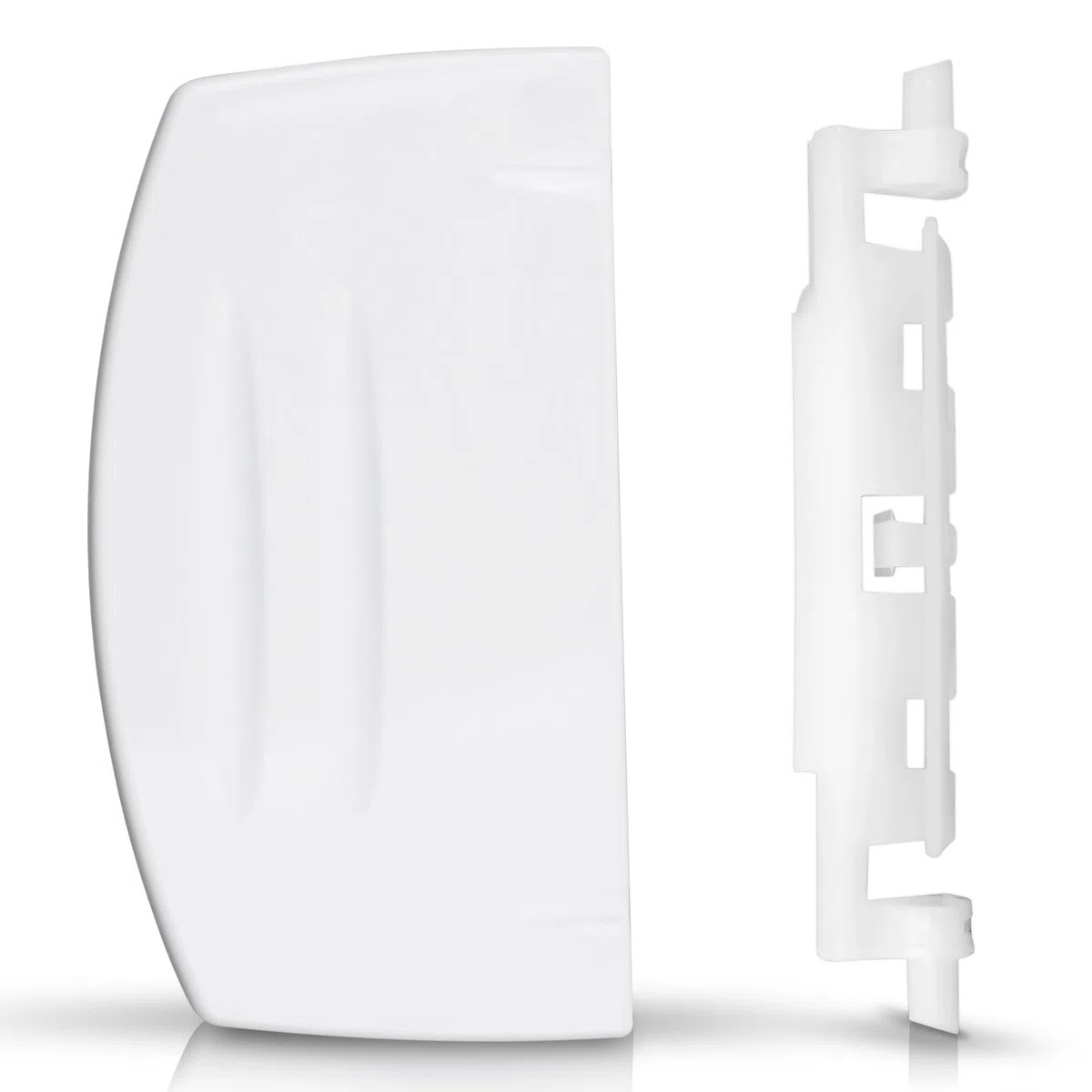 VIOKS Set Türgriff Kunststoff Ersatz für Beko 4244570100 + Türgrifffeder Ersatz für Beko 4244510100 Feder - Ersatzgriff Kühlschrank Feder Kuehlschranktuer - Griff Gefrierfachklappe Tuergriff mit Feder