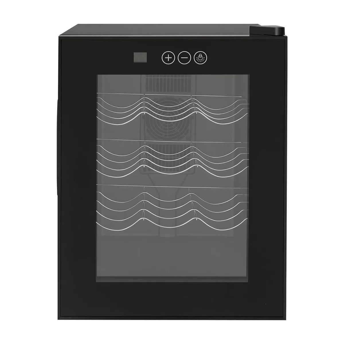 Weinkühlschrank 12 Flaschen, 32 L Temperaturbereich 12°C-18°C Leiser Weinkühler, thermoelektrische Kühlung Getränkekühlschrank, LED-Beleuchtung