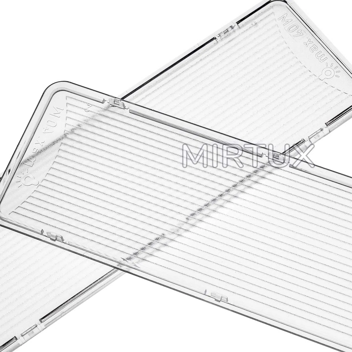 MIRTUX Kit mit 2 Schutzabdeckungen für Lampen und Lichtdiffusoren, kompatibel mit Dunstabzugshauben von Balay, Lynx | Maße: 17,4 x 5,9 | Originalcode: 264984 | Abdeckung für Abzugshaube Lampen