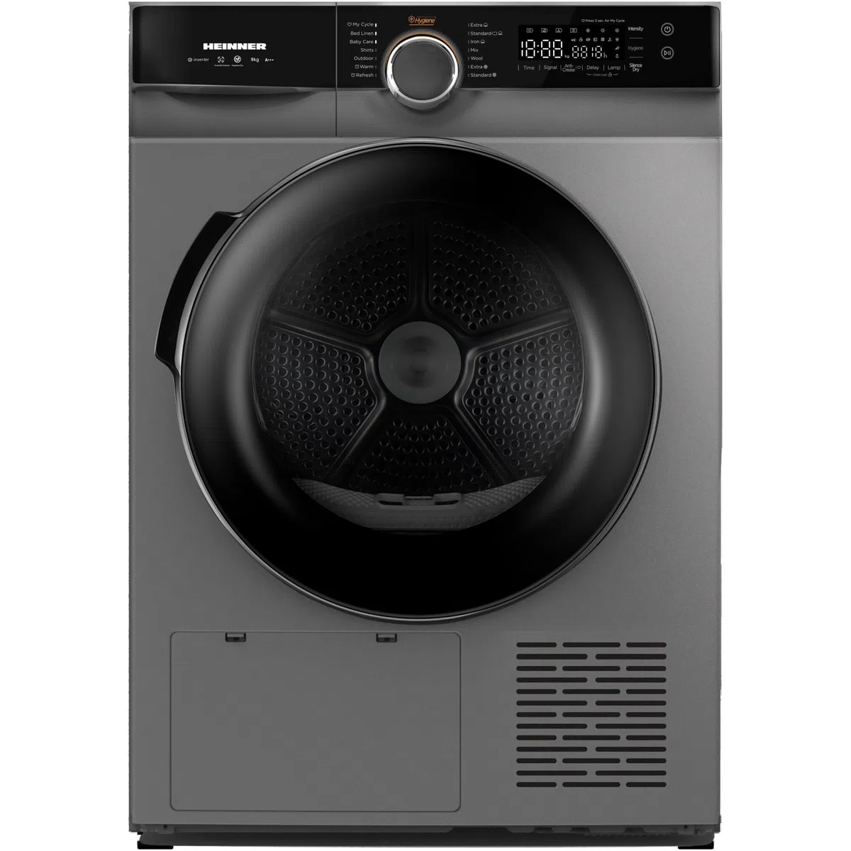 HHPD-M9K3SA+++ – Wärmepumpentrockner 10 kg, Energieeffizienzklasse D, LED-Display, Sensor-Trocknung, 15 Programme, Weiß, 5 Jahre Garantie