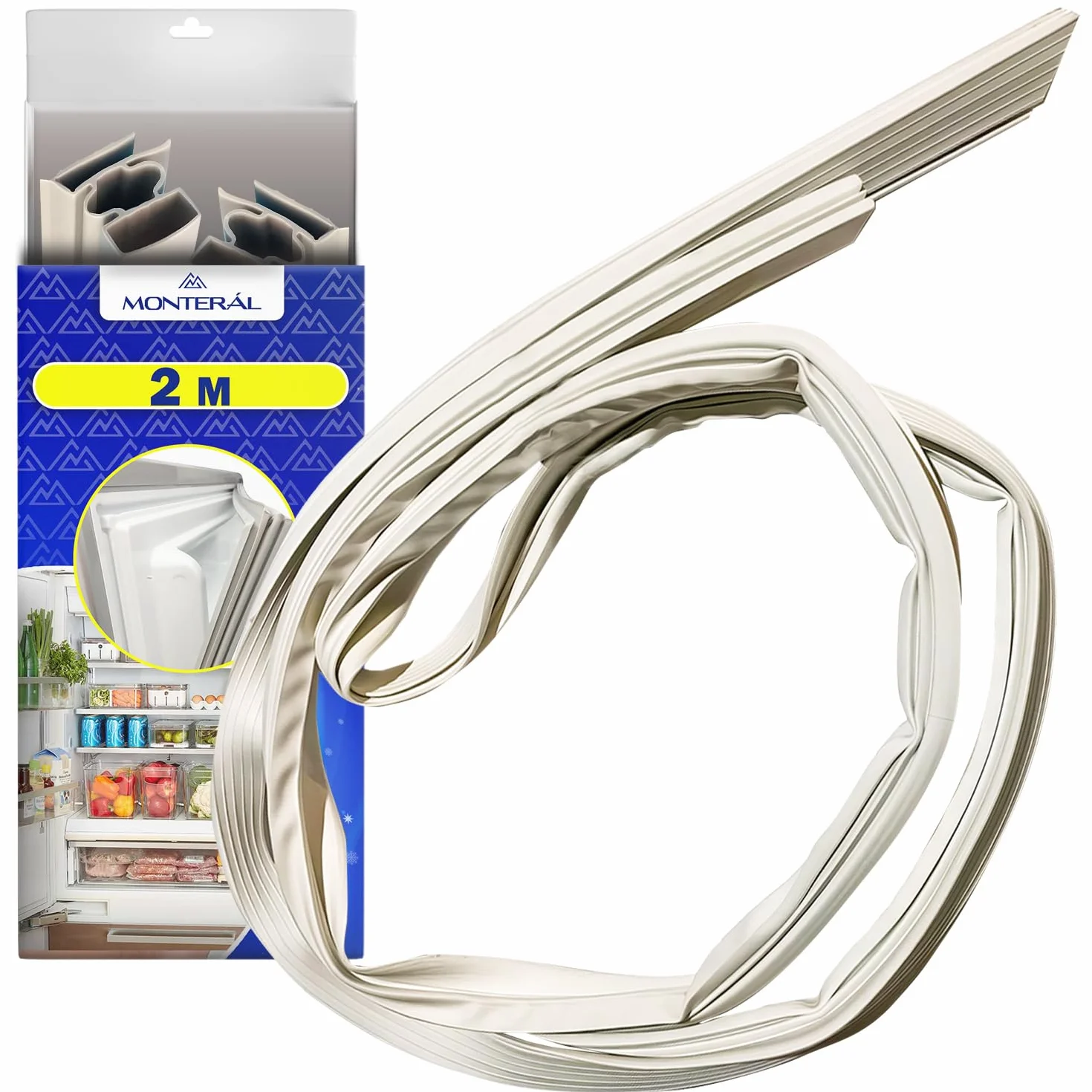 Lineare Universaldichtung für Kühlschrank Typ 101B, Länge 2000 mm, MONTERAL