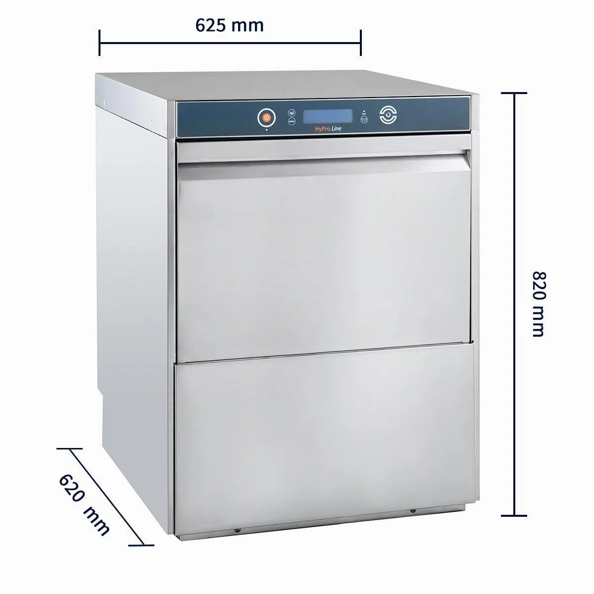GastroHero Geschirrspülmaschine 50x50, 400 V, Edelstahl HYPRO-GSM54SL