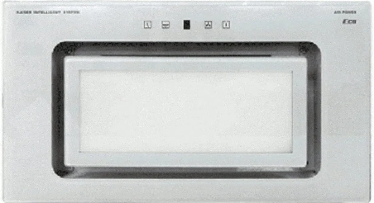 Kaiser Deckenhaube EA 546 W Eco + Umluft, Lüfterbaustein, Weiß Glas, Einbau Dunstabzugshaube 52 cm, 600 m³/h, LED,