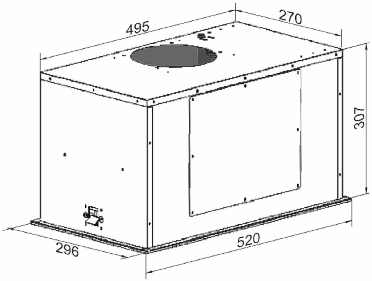 Kaiser Deckenhaube EA 546 W Eco, Lüfterbaustein, Weiß Glas, Einbau Dunstabzugshaube 52 cm, 600 m³/h,LED
