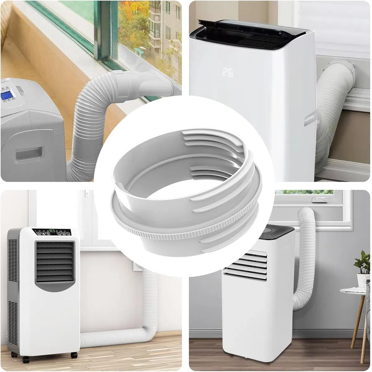 Klimaanlage Abluftschlauch Adapter,130mm innen/150mm Außen,Klimaanlagen Abluftschlauch Adapter,Klimaanlage Abgasschlauchanschluss,klimaanlagen-Schlauchkupplung