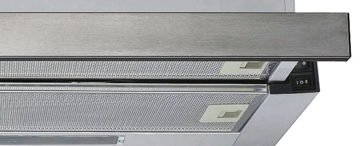 Candy Flachpaneelhaube CBT625/2X DE / 60cm Breite / 67,5W Leistung / 2 Leistungsstufen/max. Luftleistung: 332 m³/h/Abluft & Umluft/Energieeffizienz B/kostensparende LED-Leuchte/Edelstahl
