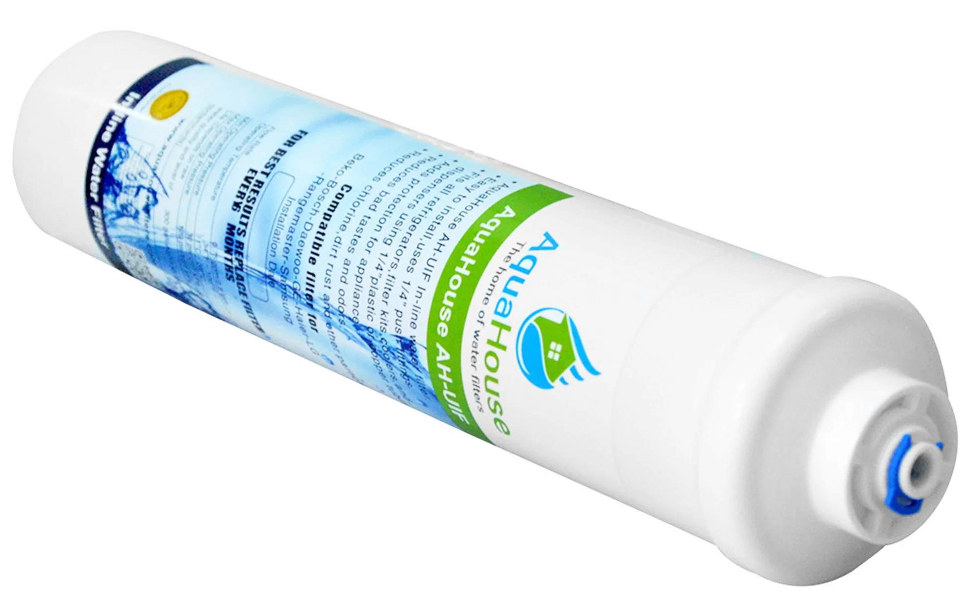 2x AquaHouse AH-UIF Kompatibel Externer Kühlschrank Wasserfilter passt für Samsung DA29-10105J LG 5231JA2010B Haier 0060823485A (ersetzt nur externe Filter)