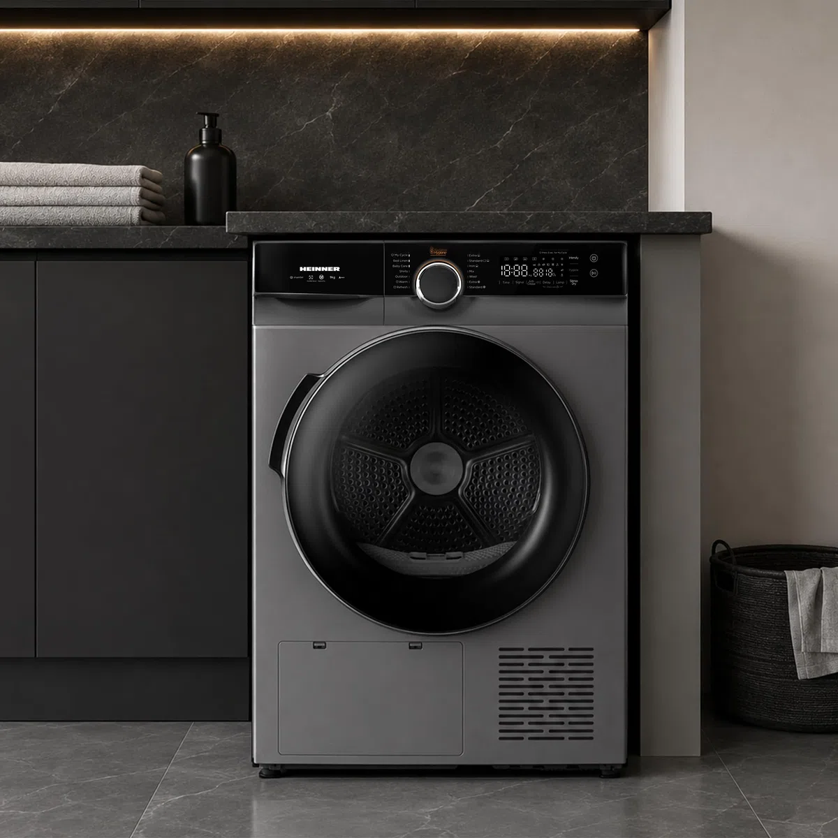 HHPD-M9K3SA+++ – Wärmepumpentrockner 10 kg, Energieeffizienzklasse D, LED-Display, Sensor-Trocknung, 15 Programme, Weiß, 5 Jahre Garantie