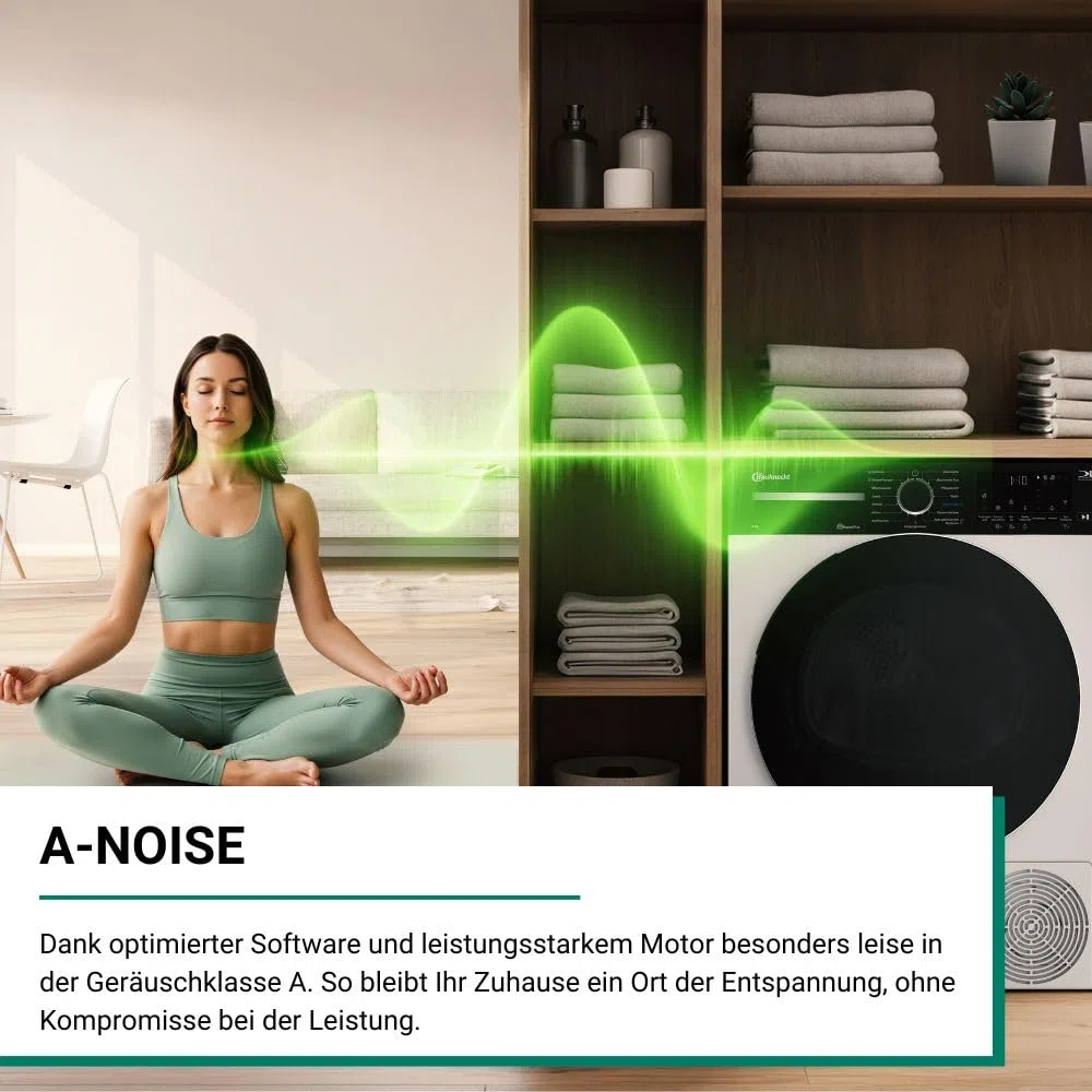 Bauknecht B W 10A30 BS Waschmaschine, 10 kg, 1400 U/min, Frontlader, Steam Therapy & Steam Technologie, Adaptive Wash, ColdWash, HomeWhiz, Energy Saver, leiser Inverter-Motor, Weiß
