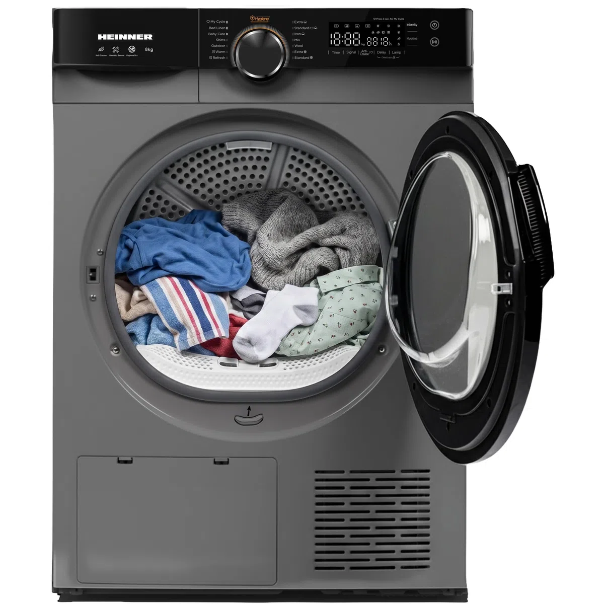 HHPD-M8K3SA++ – Wärmepumpentrockner 8 kg, Energieeffizienzklasse D, LED-Display, Sensor-Trocknung, 15 Programme, 5 Jahre Garantie