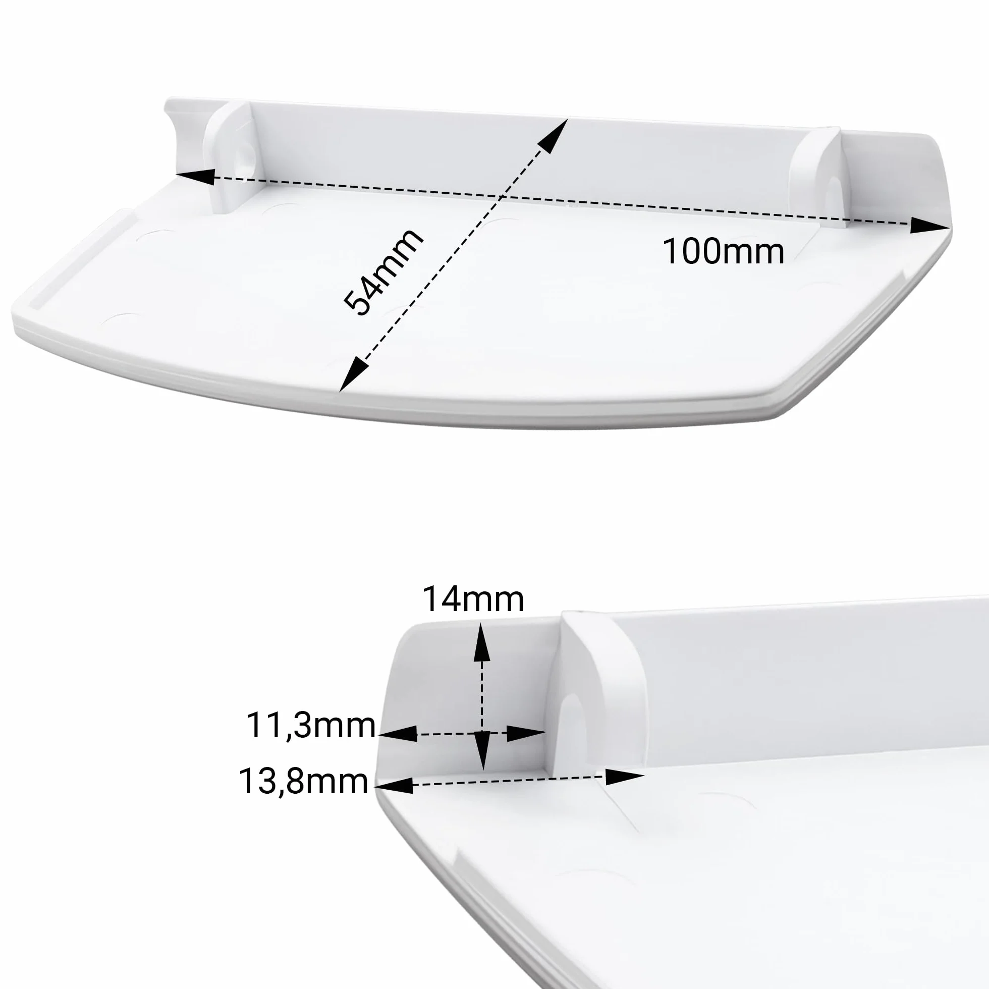 VIOKS Set Türgriff Kunststoff Ersatz für Beko 4244570100 + Türgrifffeder Ersatz für Beko 4244510100 Feder - Ersatzgriff Kühlschrank Feder Kuehlschranktuer - Griff Gefrierfachklappe Tuergriff mit Feder