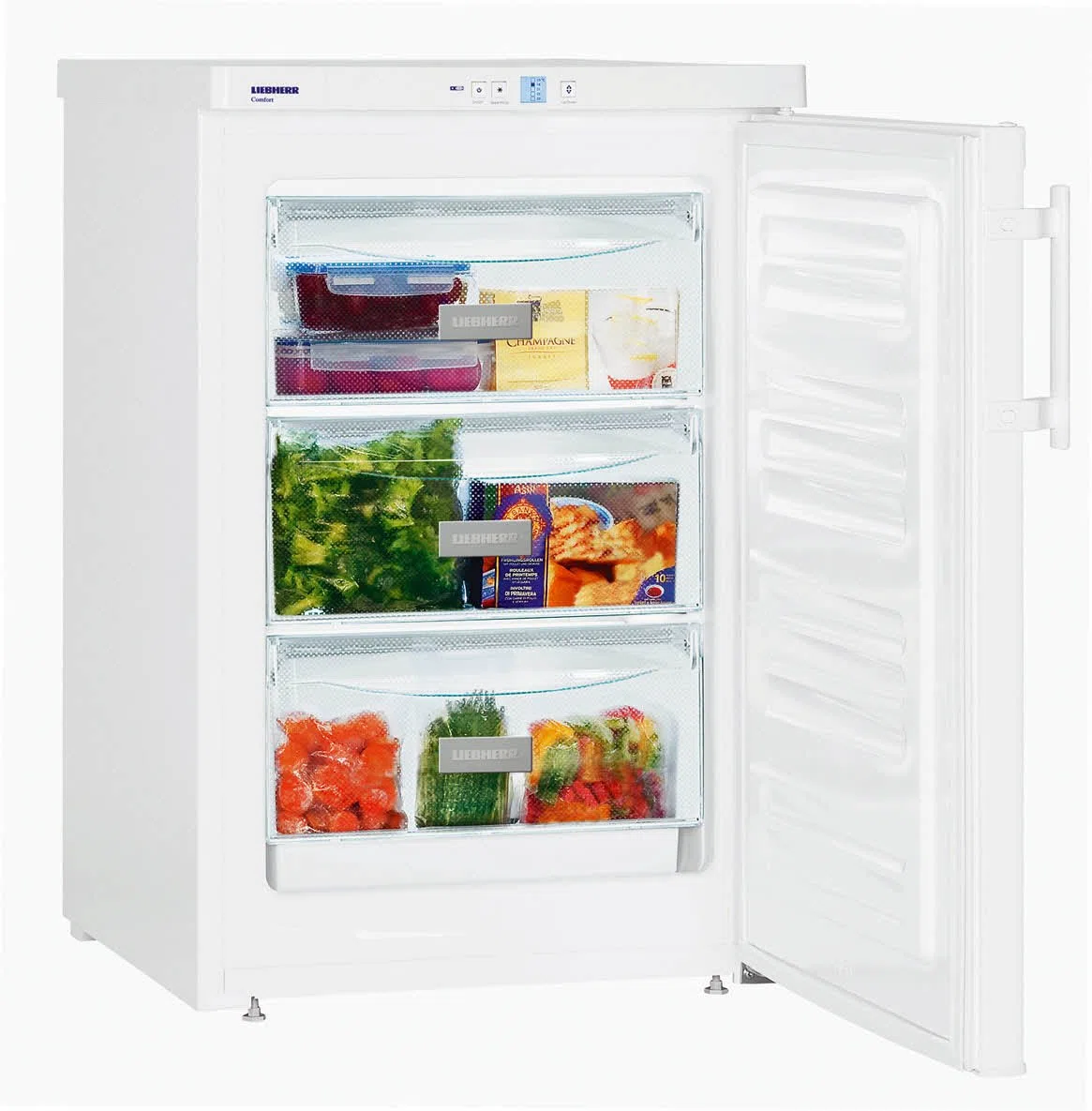 Liebherr GP 1213 Gefrierschrank, Weiß, A++, 98 l, : Türanschlag rechts, 4 x LCD